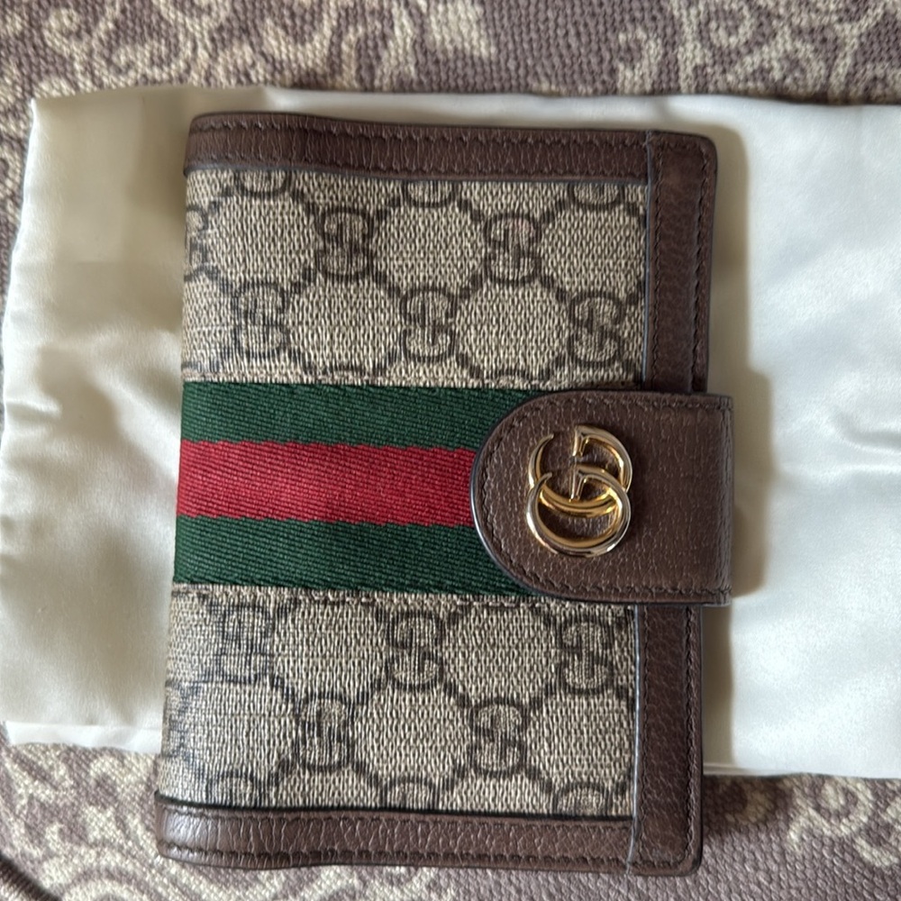 Gucci GG Supreme Monogram Web Ophidia Passport Case W/ COA BOX+DUST BAG - Picture 12 of 16